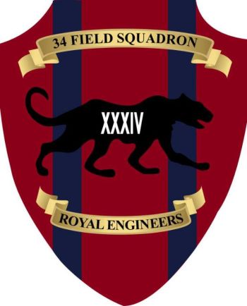 Coat of arms (crest) of the 34 Field Squadron, RE, British Army