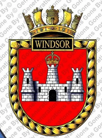 Coat of arms (crest) of the HMS Windsor, Royal Navy