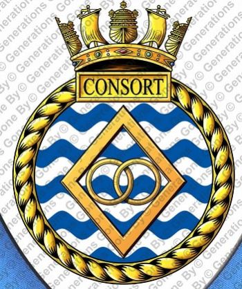Coat of arms (crest) of the HMS Consort, Royal Navy