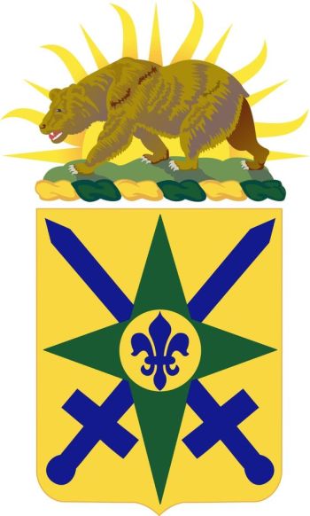 Coat of arms (crest) of the 185th Military Police Battalion, California Army National Guard