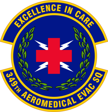 Coat of arms (crest) of the 349th Aeromedical Evacuation Squadron, US Air Force