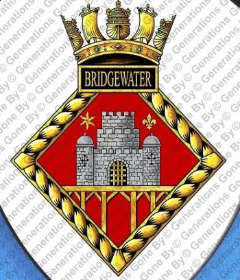 Coat of arms (crest) of the HMS Bridgewater, Royal Navy