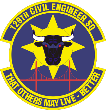 Coat of arms (crest) of the 129th Civil Engineer Squadron, US Air Force