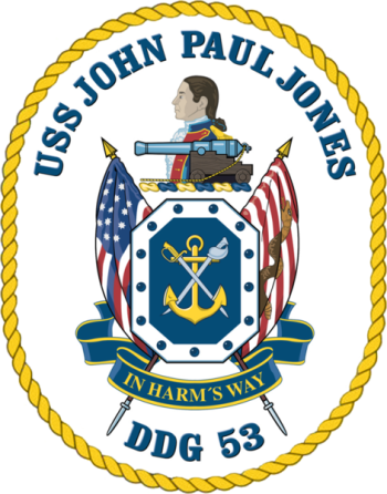 Coat of arms (crest) of the Destroyer USS John Paul Jones