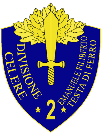 Coat of arms (crest) of the 2nd Fast Division Emanuele Filiberto Testa di Ferro, Italian Army