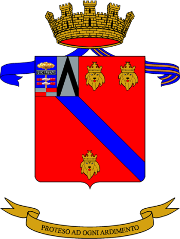 Coat of arms (crest) of the 155th Heavy Field Artillery Group Emilia, Italian Army