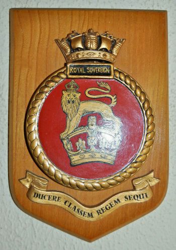 Coat of arms (crest) of the HMS Royal Sovereign, Royal Navy