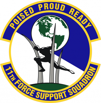Coat of arms (crest) of the 11th Forces Support Squadron, US Air Force