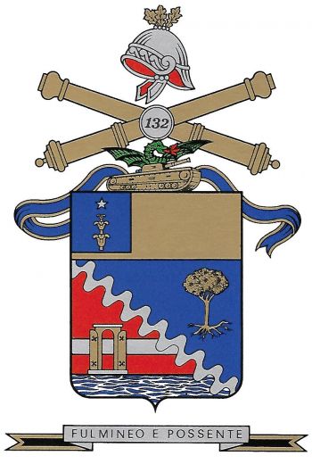 Coat of arms (crest) of the 132nd Heavy Field Artillery Group Rovereto, Italian Army