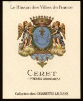 Blason de Céret/Arms of CéretThe arms on a tobacco card by Laurens