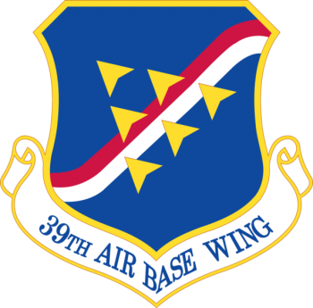 Coat of arms (crest) of 39th Air Base Wing, US Air Force