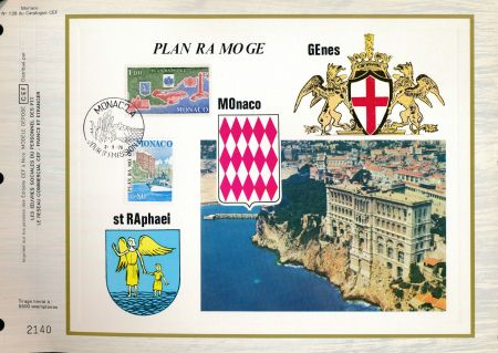 Coat of arms (crest) of Monaco (stamps)