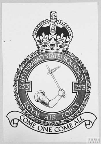Coat of arms (crest) of the No 253 (Hyderabad State) Squadron, Royal Air Force