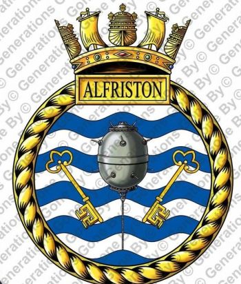 Coat of arms (crest) of the HMS Alfriston, Royal Navy