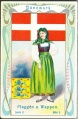 Arms, Flags and Types of Nations trade card Natrogat Dänemark