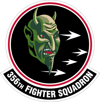 Coat of arms (crest) of the 356th Fighter Squadron, US Air Force