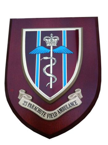 Coat of arms (crest) of the 23 Parachute Field Ambulance, RAMC, British Army