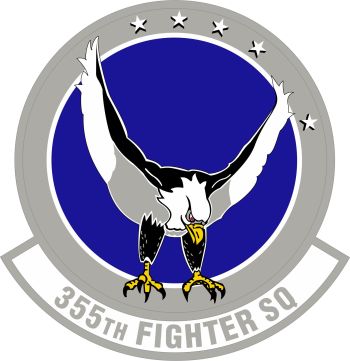 Coat of arms (crest) of the 355th Fighter Squadron, US Air Force