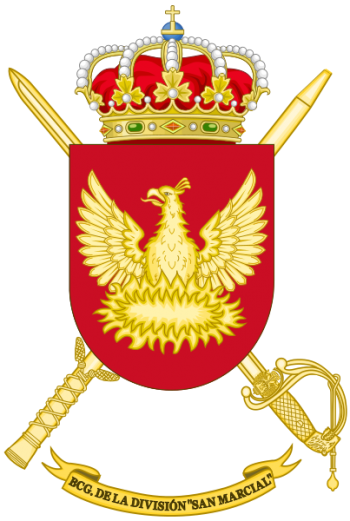 Coat of arms (crest) of the Division San Marcial Headquarters Battalion, Spanish Army