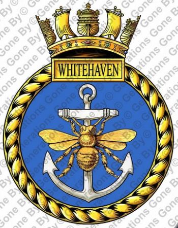 Coat of arms (crest) of the HMS Whitehaven, Royal Navy