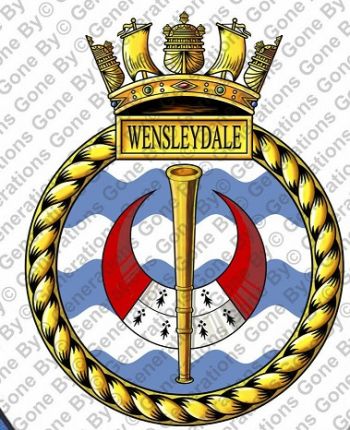 Coat of arms (crest) of the HMS Wensleydale, Royal Navy