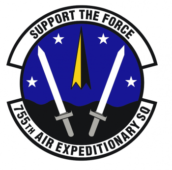 Coat of arms (crest) of the 755th Air Expeditionary Squadron, US Air Force