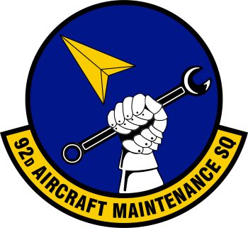 Coat of arms (crest) of the 92nd Aircraft Maintenance Squadron, US Air Force