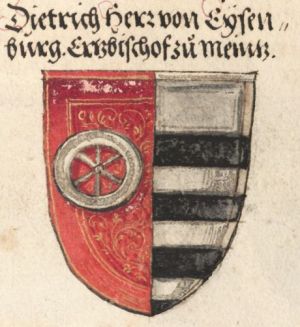 Arms (crest) of Diether von Isenburg