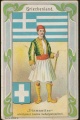 Arms, Flags and Types of Nations trade card Diamantine Griechenland