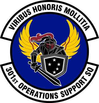 Coat of arms (crest) of the 301st Operations Support Squadron, US Air Force