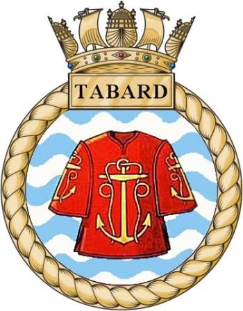 Coat of arms (crest) of the HMS Tabard, Royal Navy