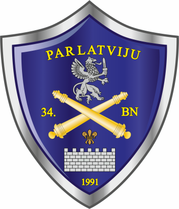 Coat of arms (crest) of the 34th Infantry Battalion, Latvian National Guard