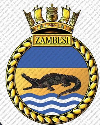 Coat of arms (crest) of the HMS Zambesi, Royal Navy