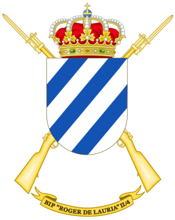 Coat of arms (crest) of the Protected Infantry Bandera Roger de Lauria II-4, Spanish Army