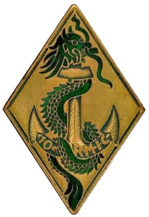 Coat of arms (crest) of the 10th Mixed Colonial Infantry Regiment, French Army