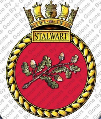 Coat of arms (crest) of the HMS Stalwart, Royal Navy
