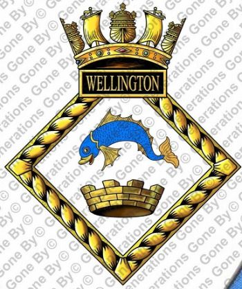 Coat of arms (crest) of the HMS Wellington, Royal Navy