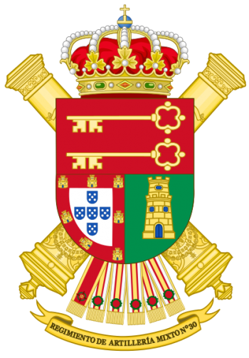 Coat of arms (crest) of the 30th Mixed Artillery Regiment, Spanish Army