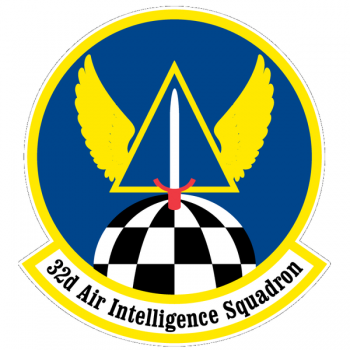 Coat of arms (crest) of the 32nd Air Intelligence Squadron, US Air Force