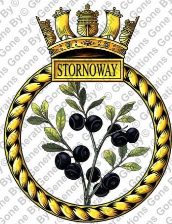 Coat of arms (crest) of the HMS Stornoway, Royal Navy