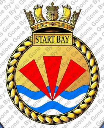 Coat of arms (crest) of the HMS Start Bay, Royal Navy