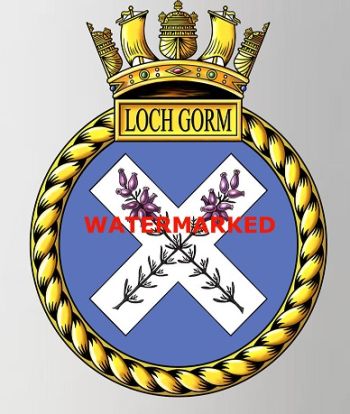 Coat of arms (crest) of the HMS Loch Gorm, Royal Navy