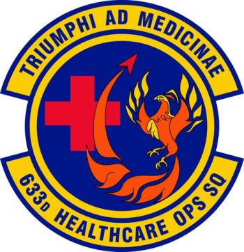 Coat of arms (crest) of the 633rd Healthcare Operations Squadron, US Air Force