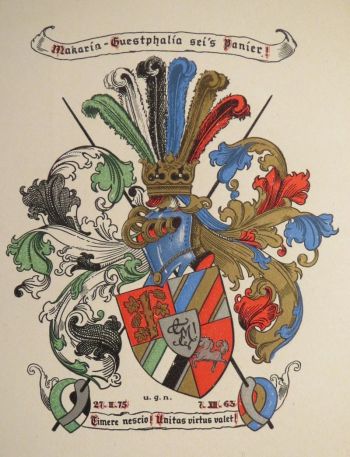 Coat of arms (crest) of Corps Makaria-Guestphalia zu Würzburg
