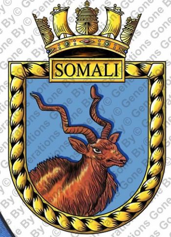 Coat of arms (crest) of the HMS Somali, Royal Navy