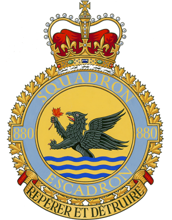 Coat of arms (crest) of the No 880 Squadron, Royal Canadian Air Force