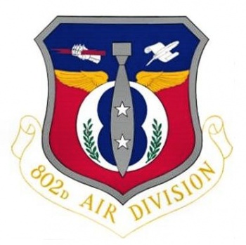 Coat of arms (crest) of the 802nd Air Division, US Air Force