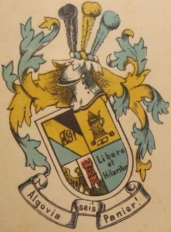 Wappen von Akademische Ferien-Vereinigung Algovia zu Kempten/Arms (crest) of Akademische Ferien-Vereinigung Algovia zu Kempten