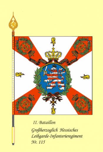 Coat of arms (crest) of Lifeguards Infantry Regiment (1st Grand Ducal Hessian) No 115, Germany