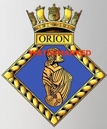 Coat of arms (crest) of the HMS Orion, Royal Navy